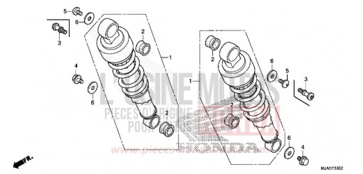 REAR CUSHION (VT750S) VT750SE de 2014